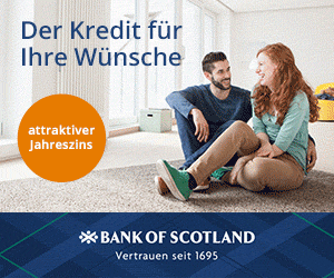 Bank of Scotland Ratenkredit - nach unserer Bewertung ein gutes Angebot